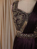 Deep Wine Floral Sequins and Beads Embroidered Design Textured Ready To Wear Saree with Designer Blouse