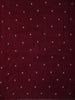 Deep Wine Floral Sequins and Thread Embroidered Design Pure Tussar Saree with Scalloped Border