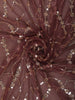 Deep Wine Floral Vine Sequins Embroidered Design Net Party Wear Saree with Designer Border