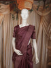 Deep Wine Floral Vine Zari Woven Design Pure Kanchipuram Silk Bridal Wear Saree with Matching Zari Border