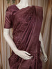 Deep Wine Floral Vine Zari Woven Design Pure Kanchipuram Silk Bridal Wear Saree with Matching Zari Border