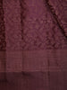 Deep Wine Floral Vine Zari Woven Design Pure Kanchipuram Silk Bridal Wear Saree with Matching Zari Border