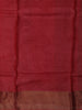 Deep Wine Floral Woven Design Pure Tussar Saree with Contrast Zari Border