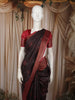 Deep Wine Floral Woven Design Pure Tussar Saree with Contrast Zari Border