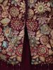 Deep Wine Floral Zari Woven Design Georgette Palazzo Suit with Dupatta