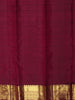 Deep Wine Floral Zari Woven Design Pure Kanchipuram Silk Saree with Zari Border