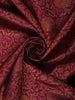 Deep Wine Floral Zari Woven Design Pure Kanchipuram Silk Saree with Zari Border