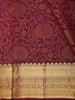 Deep Wine Floral Zari Woven Design Pure Kanchipuram Silk Saree with Zari Border