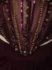 Deep Wine Heavy Beads and Zardozi Embroidered Design Georgette Ready To Wear Saree