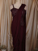 Deep Wine Heavy Sequins Embroidered Design Shimmer Ready To Wear Saree with Designer Blouse