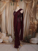 Deep Wine Heavy Sequins Embroidered Design Shimmer Ready To Wear Saree with Designer Blouse