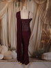 Deep Wine Heavy Sequins Embroidered Design Shimmer Ready To Wear Saree with Designer Blouse