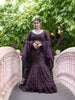 Deep Wine Heavy Sequins and Beads Embroidered Design Net Mermaid Lehenga with Ruffle Dupatta