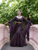 Deep Wine Heavy Sequins and Beads Embroidered Design Net Mermaid Lehenga with Ruffle Dupatta