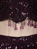 Deep Wine Heavy Sequins and Beads Embroidered Design Net Party Wear Lehenga With Matching Dupatta