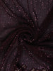 Deep Wine Heavy Sequins and Beads Embroidered Design Pure Organza Fancy Saree with Scalloped Border