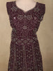 Deep Wine  Heavy Sequins and Stone Embellished Design Net Party Wear Gown