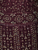 Deep Wine  Heavy Sequins and Stone Embellished Design Net Party Wear Gown