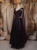 Deep Wine Heavy Sequins and Thread Embroidered Design Net Party Lehenga with Cape Dupatta