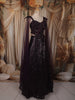 Deep Wine Heavy Sequins and Thread Embroidered Design Net Party Lehenga with Cape Dupatta