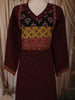 Deep Wine Kalamkari Printed Design Cotton Straight Cut Salwar Suit with Dupatta