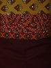Deep Wine Kalamkari Printed Design Cotton Straight Cut Salwar Suit with Dupatta