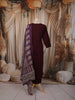 Deep Wine Kalamkari Printed Design Cotton Straight Cut Salwar Suit with Dupatta