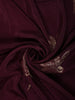 Deep Wine Leaf Zari Woven Design Semi Banarasi Silk Saree with Designer Border