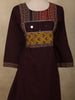 Deep Wine Maroon Ajrakh Printed Design Cotton Palazzo Suit