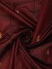 Deep Wine Maroon Butta Woven Design Kanchipuram Silk Saree with Contrast Zari Border