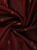 Deep Wine Maroon Butta Woven Design Pure Kanchipuram Silk Saree with Contrast Border