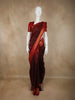Deep Wine Maroon Butta Woven Design Pure Kanchipuram Silk Saree with Contrast Border