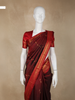 Deep Wine Maroon Butta Woven Design Pure Kanchipuram Silk Saree with Contrast Border