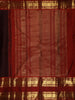 Deep Wine Maroon Butta Zari Woven Design Pure Kanchipuram Silk Saree with Contrast Zari Border