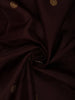 Deep Wine Maroon Butta Zari Woven Design Pure Kanchipuram Silk Saree with Contrast Zari Border