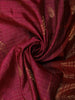 Deep Wine Maroon Checked Zari Woven Design Pure Kanchipuram Silk Saree with Zari Border