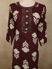Deep Wine Maroon Floral Printed Design Cotton Salwar Suit with Dupatta