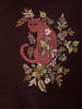 Deep Wine Maroon Floral Thread Embroidered Design Polynosic Sherwani Suit