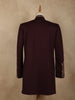 Deep Wine Maroon Floral Thread Embroidered Design Polynosic Sherwani Suit