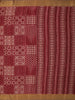 Deep Wine Maroon Geometric Design Tussar Saree with Zari Border