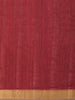 Deep Wine Maroon Geometric Design Tussar Saree with Zari Border
