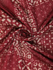 Deep Wine Maroon Geometric Design Tussar Saree with Zari Border