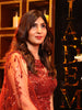 Deep Wine Maroon Geometric Sequins and Beads Embroidered Design Satin Party Wear Gown with Sheer Dupatta