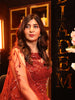 Deep Wine Maroon Geometric Sequins and Beads Embroidered Design Satin Party Wear Gown with Sheer Dupatta