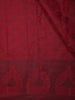 Deep Wine Maroon Geometric Woven Design Pure Kanchipuram Silk Saree with Self Border