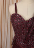 Deep Wine Maroon Heavy Beads Embroidered Design Holographic Ready to Wear Party Saree with Designer Corset Blouse