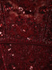 Deep Wine Maroon Heavy Sequins and Beads Embroidered Design Net Mermaid Bridal Lehenga and Off Shoulder Corset Blouse  with Matching Choker Dupatta