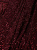 Deep Wine Maroon Heavy Silver Beads Embroidered Design Chiffon Ready to Wear Party Saree with Matching Designer Blouse