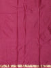 Deep Wine Maroon Leaf Printed Design Banarasi Saree with Zari Border