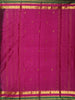 Deep Wine Maroon Paisley Butta Woven Design Kanchipuram Silk Saree with Contrast Zari Border